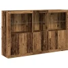 vidaXL Sideboards>LED-sido bord Gammalt trä 162 x 37 x 100 cm Konstruerat trä