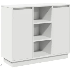 vidaXL Sideboards>LED-sido bord Vit 90 x 32 x 75 cm Konstruerat trä
