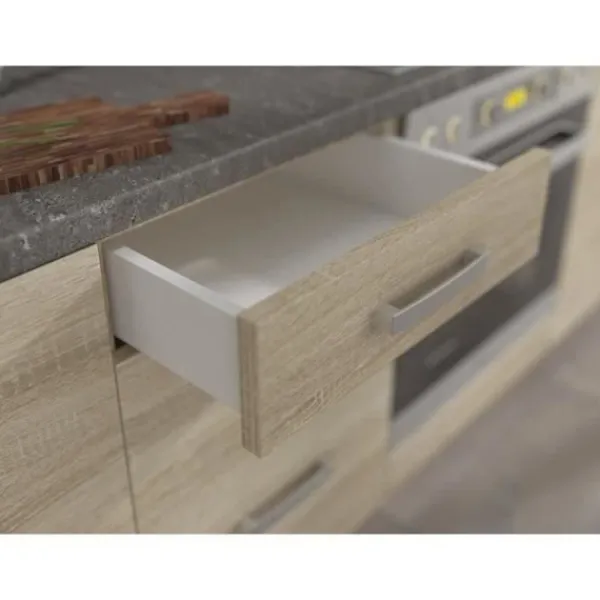 AUCUNE Byråer>Lågskåp med 4 lådor med bänkskiva - Sonoma ekfinish - L 40 x D 51,6 x H 85 cm - LASSEN
