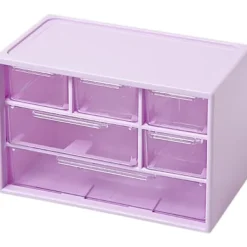 Byråer>Liten Byrå för Skrivbord, Plastförvaringslådor, Mini Förvaringslåda, Transparent Förvaringstorn med 6 Lådor för Förvaring av Smådelar
