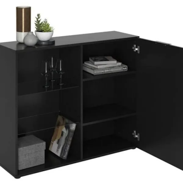 AUCUNE Sideboards>Liten förvaringsenhet - Svart dekor - L99,1 x H81,3 x D31,5 cm - Tillverkad i Tyskland