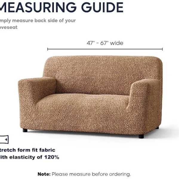 ATELA Soffor>Loveseat Slipcover - Stretch cover - Loveseat kudd- och cover - Mjukt polyestertyg Underlag - Lätt att rengöra 1-delad tvättbar Protecto