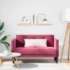 vidaXL Soffor>Loveseat soffa vinröd 111 cm sammet