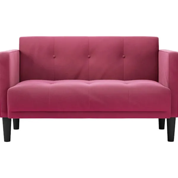 vidaXL Soffor>Loveseat soffa vinröd 111 cm sammet