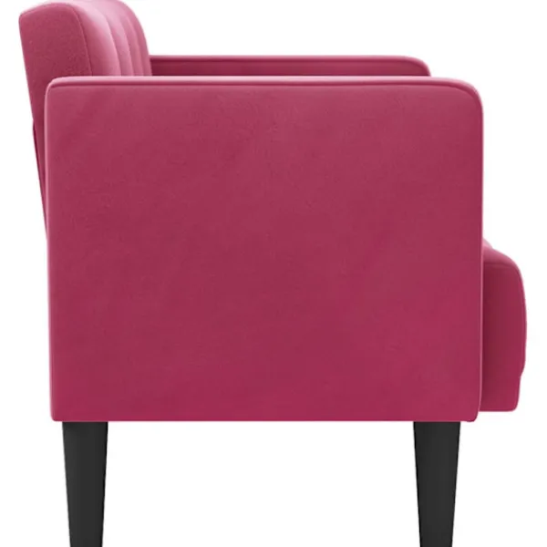 vidaXL Soffor>Loveseat soffa vinröd 111 cm sammet