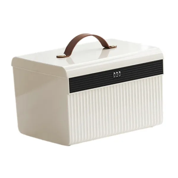 Kontorsmöbler>Låsbar Förvaringslåda Låsbar Behållare Organizer Rymlig Bärbar Låslåda med Lösenordslås för Förvaring av Dokument Sovsal-Perfekt 33cmx25cmx23cm