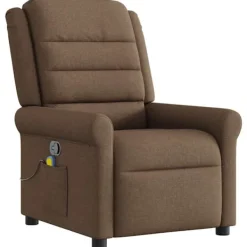 vidaXL Fåtöljer>Massagefåtölj brun tyg
