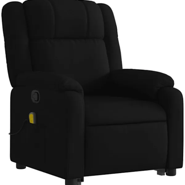 vidaXL Fåtöljer>Massagefåtölj med uppresningshjälp svart tyg