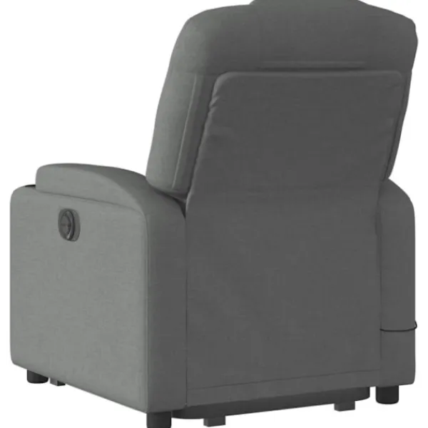 vidaXL Fåtöljer>Massagefåtölj med uppresningshjälp mörkgrå tyg