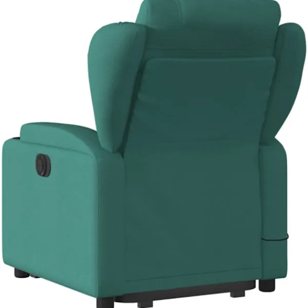 vidaXL Fåtöljer>Massagefåtölj med uppresningshjälp mörkgrön tyg
