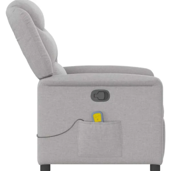 vidaXL Fåtöljer>Massagefåtölj molngrå tyg