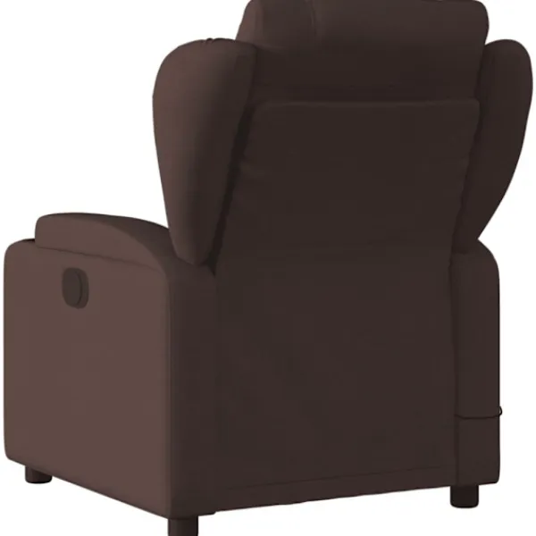 vidaXL Fåtöljer>Massagefåtölj mörkbrun tyg