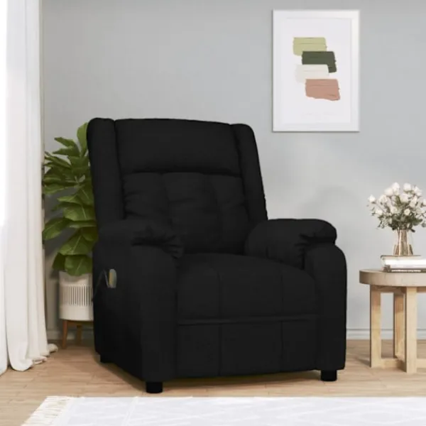 vidaXL Fåtöljer>Massagefåtölj svart tyg