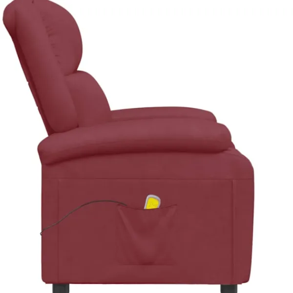 vidaXL Fåtöljer>Massagefåtölj vinröd konstläder