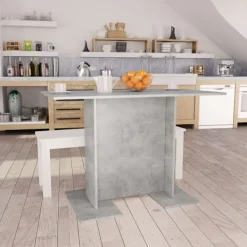 vidaXL Matgrupper>Matbord betonggrå 110x60x75 cm konstruerat trä