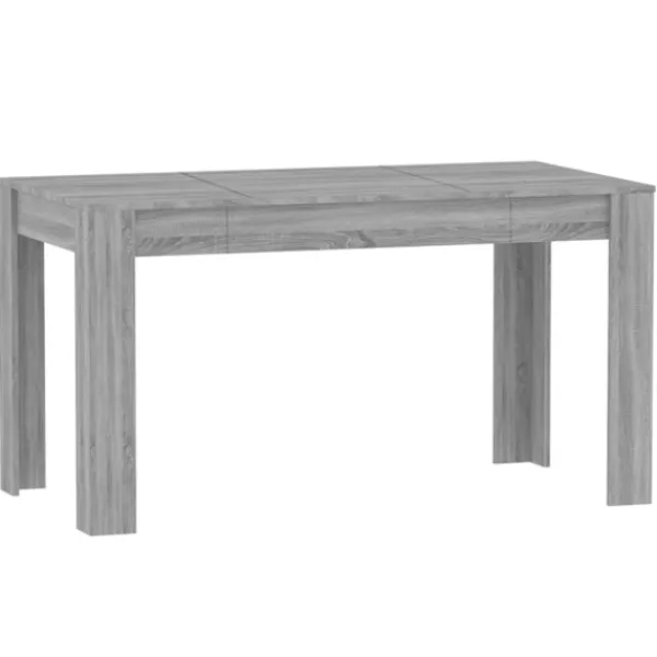 vidaXL Matgrupper>Matbord grå sonoma 140x74,5x76 cm konstruerat trä
