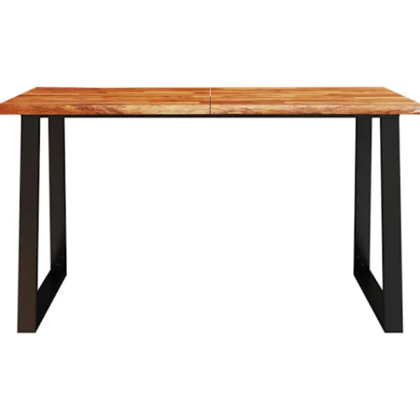 vidaXL Matgrupper>Matbord med levande kant 140x80x75 cm massivt akaciaträ