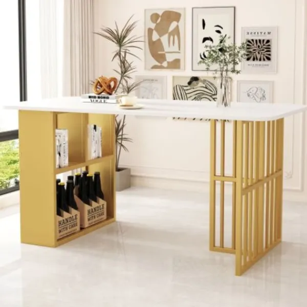 Matbord>Matbord, modernt matbord, rektangulärt matbord, kaffe- och fritidsbord, modernt enkelt matbord, vitt