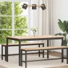 vidaXL Matgrupper>Matbord Naturfärg 150 x 90 x 75 cm Massiv furu