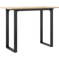 vidaXL Matgrupper>Matbord O-ram 100x50x75 cm massiv furu och stål