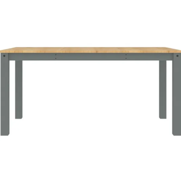 vidaXL Matgrupper>Matbord Panama grå 160x80x75 cm massiv furu