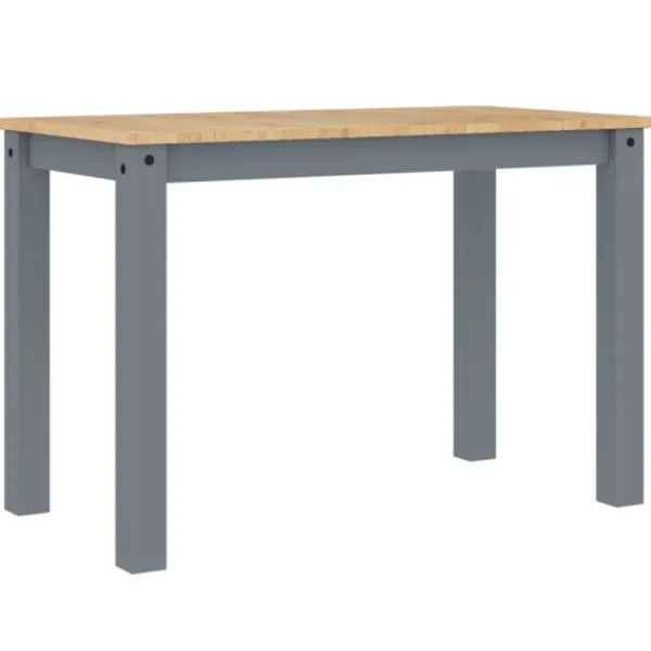 vidaXL Matgrupper>Matbord Panama grå 117x60x75 cm massiv furu
