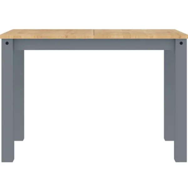 vidaXL Matgrupper>Matbord Panama grå 117x60x75 cm massiv furu