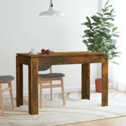 vidaXL Matbord>Matbord rökfärgad ek 120x60x76 cm konstruerat trä