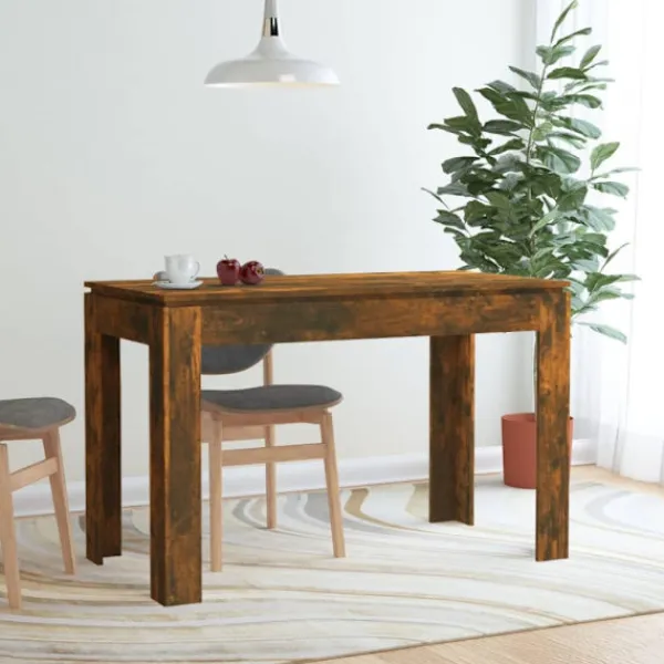 vidaXL Matbord>Matbord rökfärgad ek 120x60x76 cm konstruerat trä