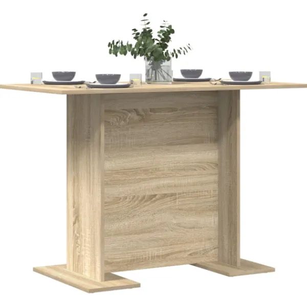 vidaXL Matbord>Matbord Sonoma-ek 110 x 60 x 75 cm Konstruerat trä