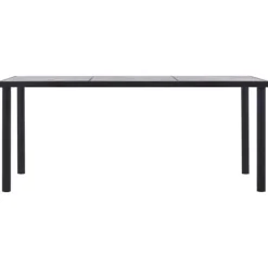 vidaXL Matbord>Matbord svart och betonggrå 180x90x75 cm MDF