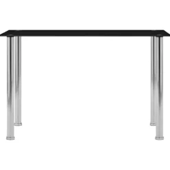 vidaXL Matbord>Matbord svart 120x60x75 cm härdat glas