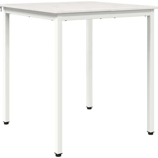 vidaXL Matgrupper>Matbord Vit 60 x 60 x 75 cm Massiv furu