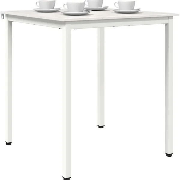 vidaXL Matgrupper>Matbord Vit 60 x 60 x 75 cm Massiv furu