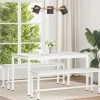 vidaXL Matgrupper>Matbord Vit 140 x 80 x 75 cm Massiv furu