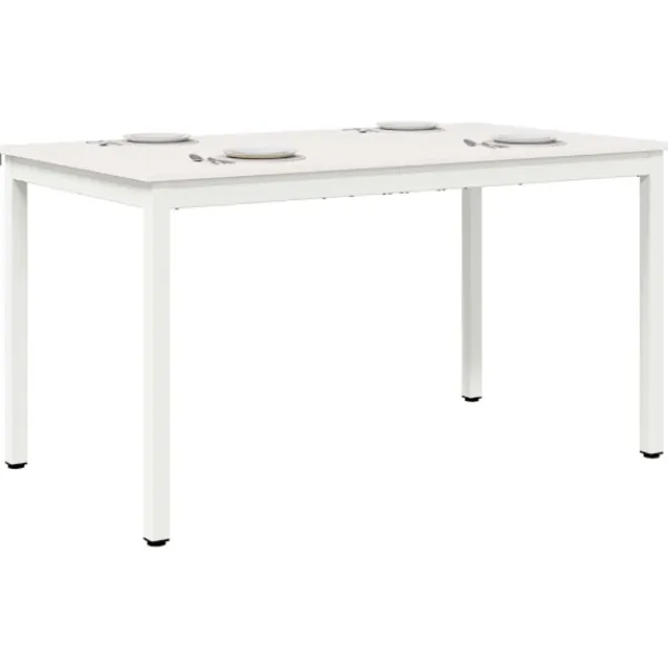 vidaXL Matgrupper>Matbord Vit 140 x 80 x 75 cm Massiv furu