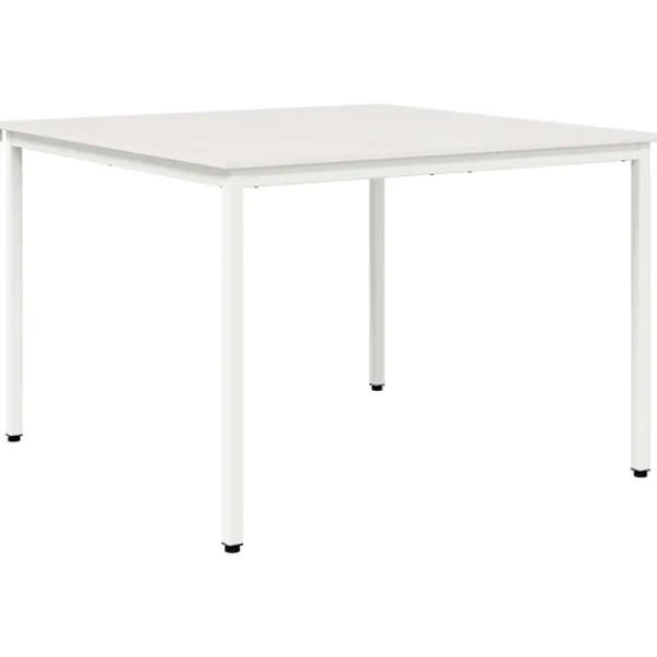 vidaXL Matgrupper>Matbord Vit 110 x 110 x 75 cm Massiv furu