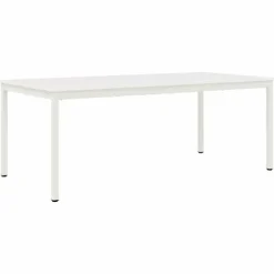 vidaXL Matgrupper>Matbord Vit 200 x 100 x 75 cm Massiv furu