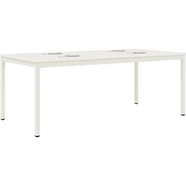 vidaXL Matgrupper>Matbord Vit 200 x 100 x 75 cm Massiv furu