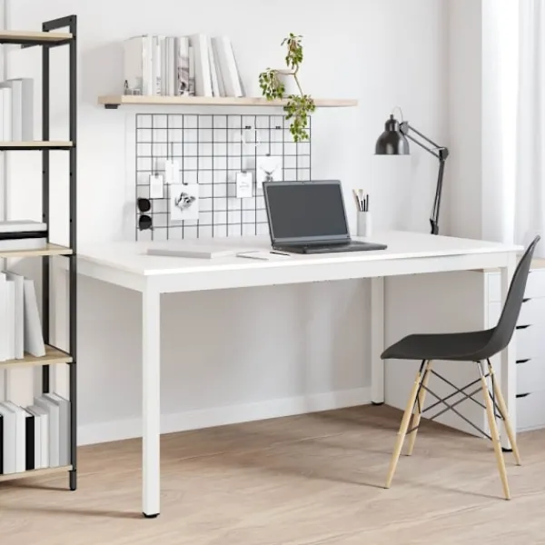 vidaXL Matgrupper>Matbord Vit 150 x 90 x 75 cm Massiv furu