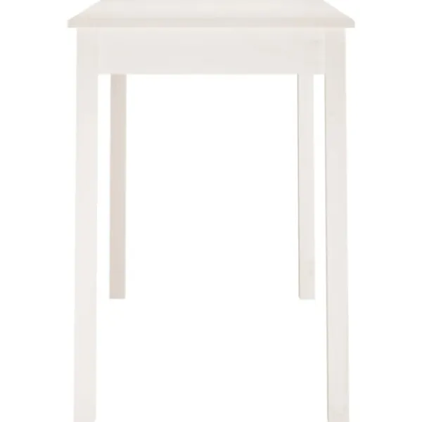 vidaXL Matgrupper>Matbord vit 110x55x75 cm massivt furuträ