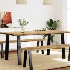 vidaXL Matgrupper>Matbord 150x90x75 cm massivt akaciaträ