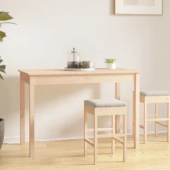 vidaXL Matgrupper>Matbord 110x55x75 cm massivt furuträ