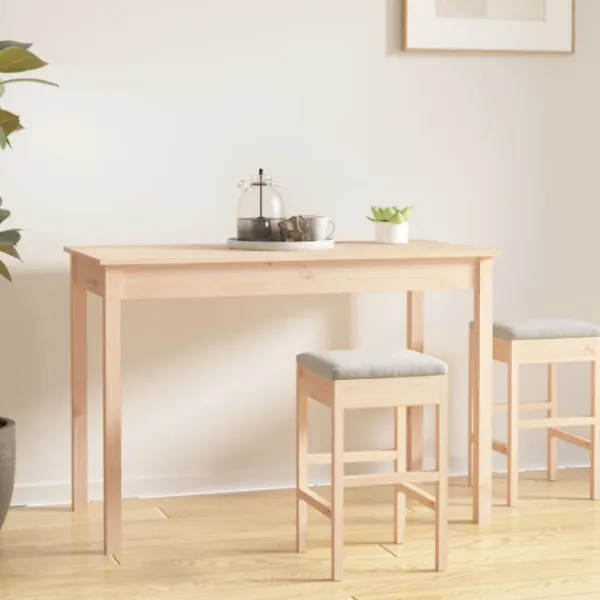 vidaXL Matgrupper>Matbord 110x55x75 cm massivt furuträ