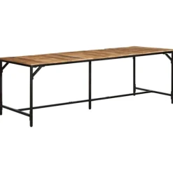 vidaXL Matbord>Matbord 220x90x75 cm massivt trä grov mango