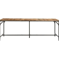 vidaXL Matbord>Matbord 220x90x75 cm massivt trä grov mango