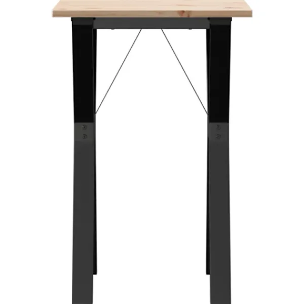 vidaXL Matbord>Matbord Y-ram 50x50x75 cm massiv furu och stål