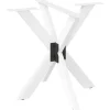 vidaXL Matbord>Matbordsben spindelformad vit 85x85x(72-73) cm stål
