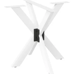 vidaXL Matbord>Matbordsben spindelformad vit 85x85x(72-73) cm stål