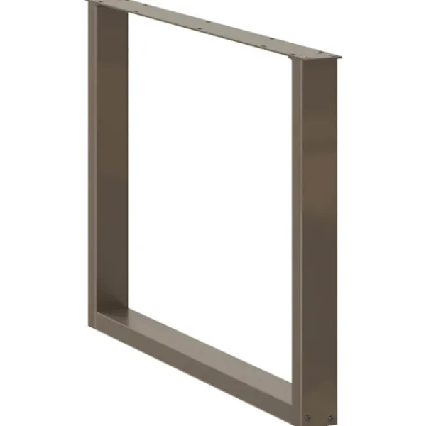 vidaXL Matbord>Matbordsben U-formade 3 st naturstål 100x(72-73) cm stål